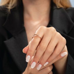 0,32 Karat Pırlantalı Trend Yüzük - 4