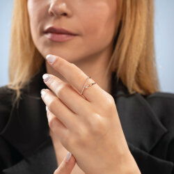 0,32 Karat Pırlantalı Trend Yüzük - 3