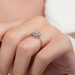 0,33 Karat Baget Pırlanta Yüzük - PR00198 - 7