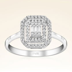 0,33 Karat Baget Pırlanta Yüzük - PR00074 - 1