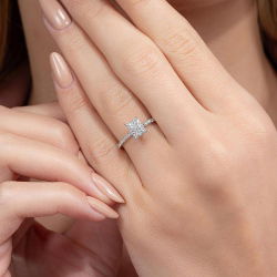 0,33 Karat Fantezi Pırlanta Yüzük - PR00625 - 4