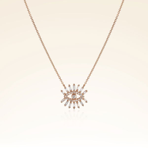 0,33 Karat Pırlantalı Göz Trend Kolye - Pare Pırlanta