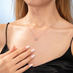 0,33 Karat Pırlantalı Göz Trend Kolye - 2