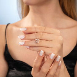 0,33 Karat Pırlantalı Göz Trend Kolye - 3