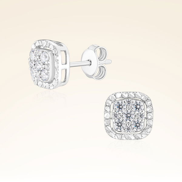 0,34 Karat Efekli Coronet Pırlanta Küpe - Pare Pırlanta