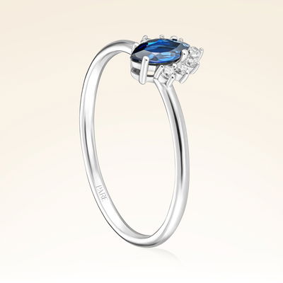 0,34 Karat Pırlanta Safir Yüzük - PR00271-8 - Pare Pırlanta