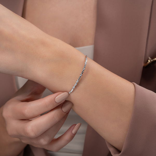 0,35 Karat Baget Pırlanta Bileklik - Pare Pırlanta