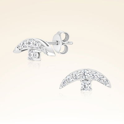 0,35 Karat Fantezi Pırlanta Küpe - Pare Pırlanta