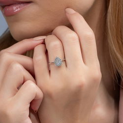 0,35 Karat Fantezi Pırlanta Yüzük - 4