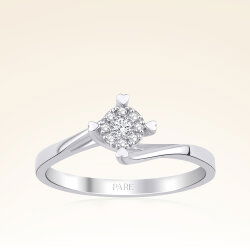 0,35 Karat Görünümlü Coronet Tektaş Kalp Pırlanta Yüzük - 1