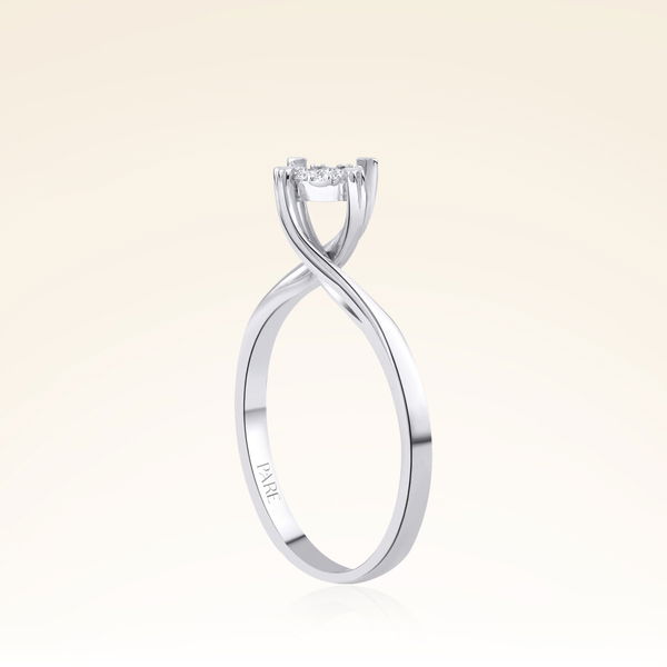 0,35 Karat Görünümlü Coronet Tektaş Pırlanta Yüzük - Pare Pırlanta