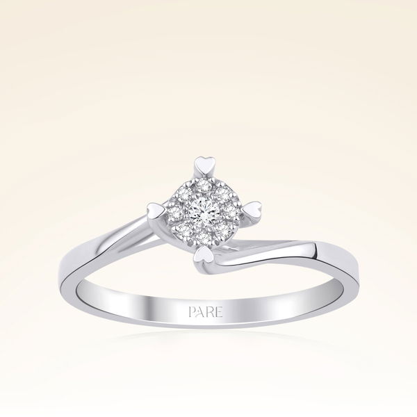 0,35 Karat Görünümlü Coronet Tektaş Pırlanta Yüzük - Pare Pırlanta