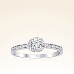 0,35 Karat Kolu Taşlı Tektaş Pırlanta Yüzük - 1