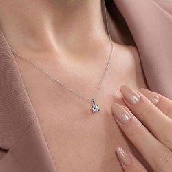 0,35 Karat Tektaş Pırlanta Kolye - PR00450 - 3