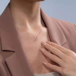 0,35 Karat Tektaş Pırlanta Kolye - PR00465 - 3