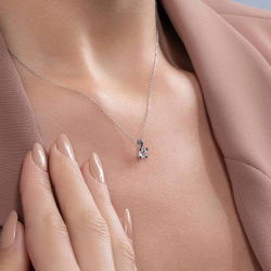 0,35 Karat Tektaş Pırlanta Kolye - PR00510 - 3