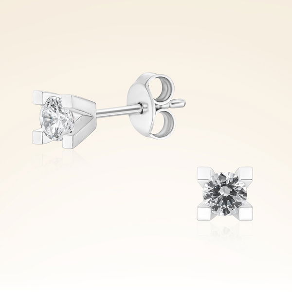 0,35 Karat Tektaş Pırlanta Küpe - Pare Pırlanta