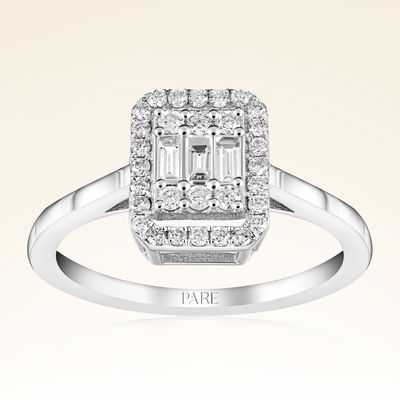 0,36 Karat Baget Pırlanta Yüzük - Pare Pırlanta