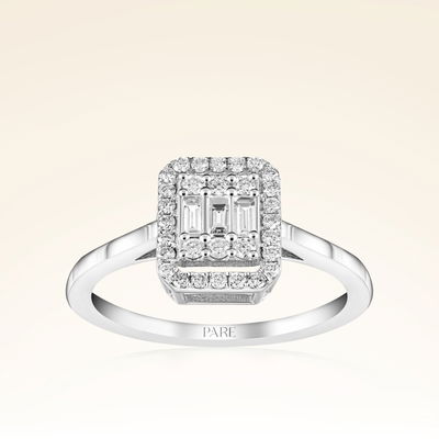 0,36 Karat Baget Pırlanta Yüzük - Pare Pırlanta