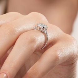 0,36 Karat Baget Pırlanta Yüzük - PR00951 - 7