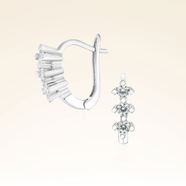 0,36 Karat Tria Pırlanta Küpe - Pare Pırlanta