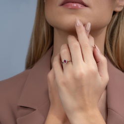 0,36 Karat Yakut Pırlanta Yüzük - PR00640 - 3