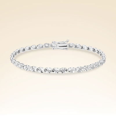 0,37 Karat Efektli Suyolu Pırlanta Bileklik - Pare Pırlanta