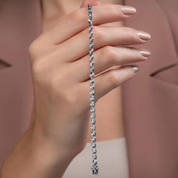 0,37 Karat Efektli Suyolu Pırlanta Bileklik - 4