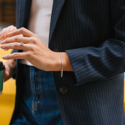 0,37 Karat Efektli Suyolu Pırlanta Bileklik - 5