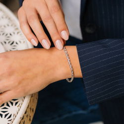 0,37 Karat Efektli Suyolu Pırlanta Bileklik - 6