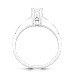 0,37 Karat Kolu Taşlı Tektaş Pırlanta Yüzük - PR01393 - 3