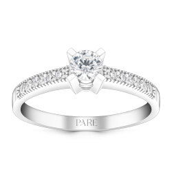 0,37 Karat Kolu Taşlı Tektaş Pırlanta Yüzük - PR01393 - 1