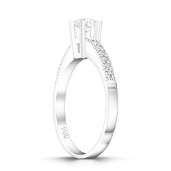 0,37 Karat Kolu Taşlı Tektaş Pırlanta Yüzük - PR01393 - 2