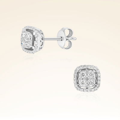 0,37 Karat Pırlanta Tasarım Küpe - Pare Pırlanta