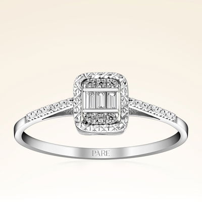 0,37 Karat Pırlantalı Baget Set - Pare Pırlanta