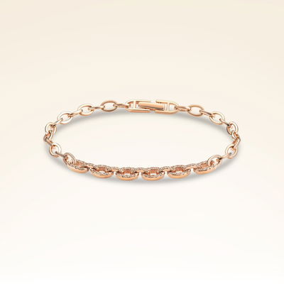 0,37 Karat Pırlanta Taşlı Rose Bileklik - Pare Pırlanta