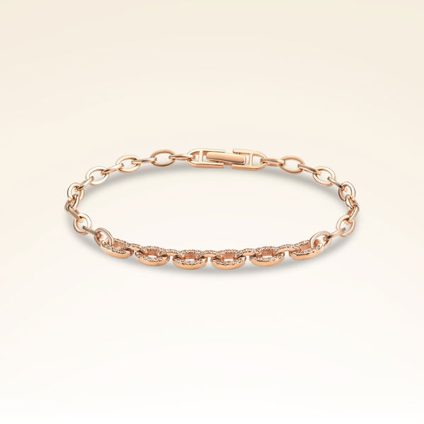 0,37 Karat Pırlanta Taşlı Rose Bileklik - Pare Pırlanta