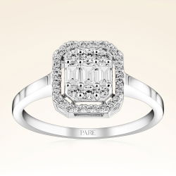 0,38 Karat Baget Pırlanta Yüzük - PR00648 - 1