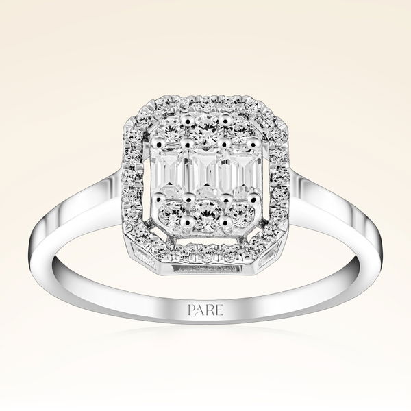 0,38 Karat Baget Pırlanta Yüzük - Pare Pırlanta