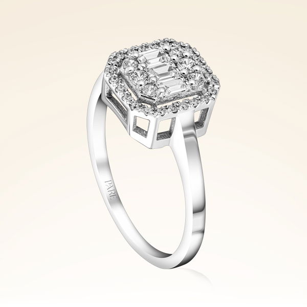 0,38 Karat Baget Pırlanta Yüzük - Pare Pırlanta