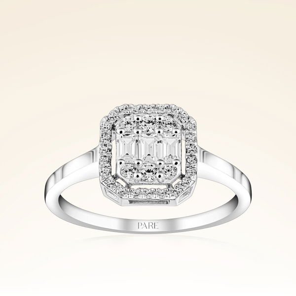 0,38 Karat Baget Pırlanta Yüzük - Pare Pırlanta