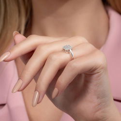 0,38 Karat Baget Pırlanta Yüzük - PR00648 - 6