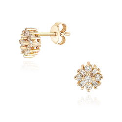 0,38 Karat Pırlanta Aşk Çiçeği Küpe - PR00115 - 1