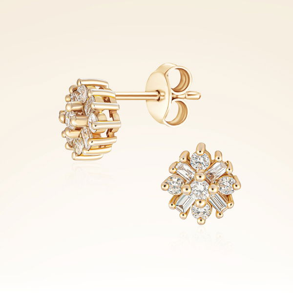 0,38 Karat Pırlanta Aşk Çiçeği Küpe - Pare Pırlanta