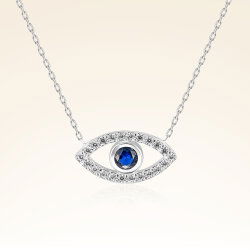 0,38 Karat Safir Pırlanta Kolye - 1