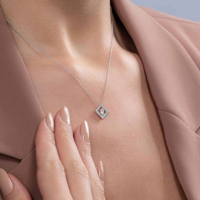 0,39 Karat Fantezi Pırlanta Kolye - Pare Pırlanta