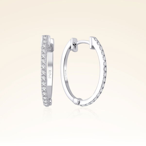 0,28 Karat Pırlantalı Halka Küpe - Pare Pırlanta