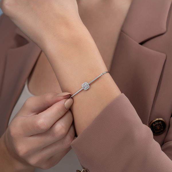 0,40 Karat Baget Pırlanta Bileklik - Pare Pırlanta