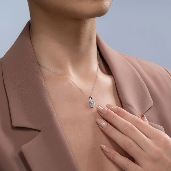 0,40 Karat Baget Pırlanta kolye - Pare Pırlanta