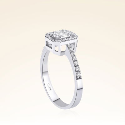 0,40 Karat Baget Pırlanta Yüzük - Pare Pırlanta